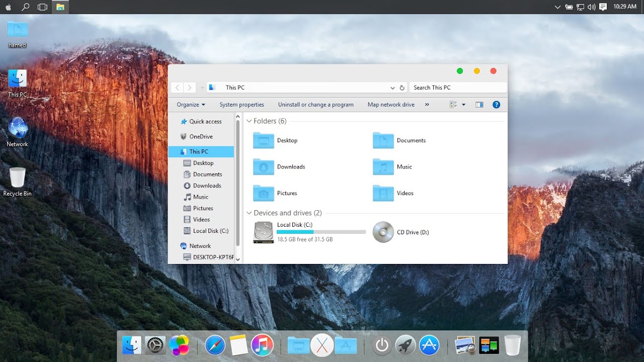 mac os x buttons for windows 10